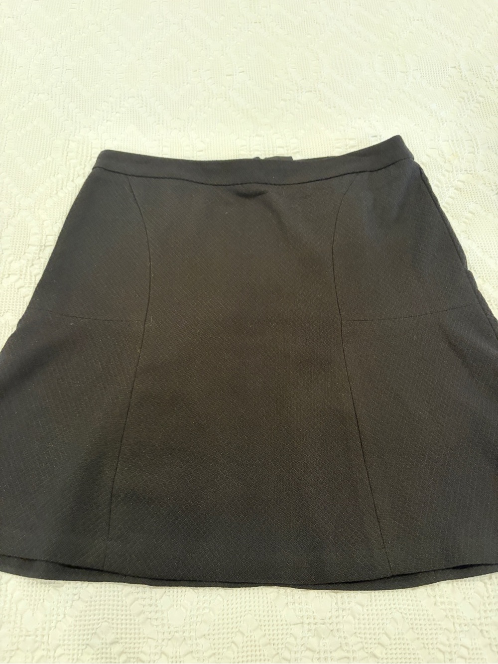 Saville Row London Women's Black Mini Skirt with Subtle Paneling